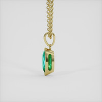 1.27 Ct. Emerald Pendant, 18K Yellow Gold 3