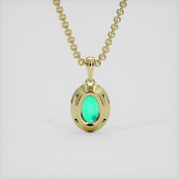 1.27 Ct. Emerald Pendant, 18K Yellow Gold 4