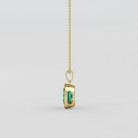 1.56 Ct. Emerald Pendant, 18K Yellow Gold 3