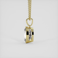 3.89 Ct. White Phenakite Pendant, 18K Yellow Gold 3