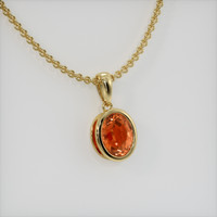 0.80 Ct. Gemstone Necklace, 18K Yellow Gold 2
