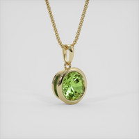 1.32 Ct. Yellowish Green Demantoid Garnet Pendant, 18K Yellow Gold 2