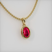 1.04 Ct. Ruby Necklace, 18K Yellow Gold 2