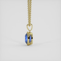 4.32 Ct. Blue Sapphire Pendant, 18K Yellow Gold 3