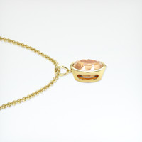 4.00 Ct. Peach Sapphire Necklace, 18K Yellow Gold 3