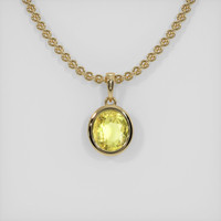 1.58 Ct. Sapphire Necklace, 18K Yellow Gold 1