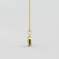 0.68 Ct. Green Sapphire Pendant, 18K Yellow Gold 3