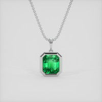 1.46 Ct. Emerald Pendant, Platinum 950 1