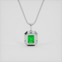 1.46 Ct. Emerald Pendant, Platinum 950 4