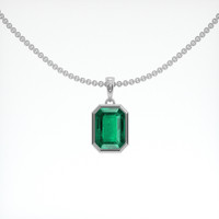 1.10 Ct. Emerald Pendant, Platinum 950 1