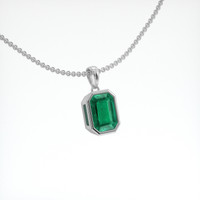 1.10 Ct. Emerald Pendant, Platinum 950 2