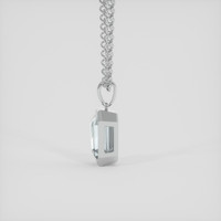 2.03 Ct. Bluish Green Sapphire Pendant, Platinum 950 3