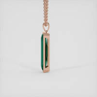 7.04 Ct. Bluish Green Tourmaline Pendant, 14K Rose Gold 3
