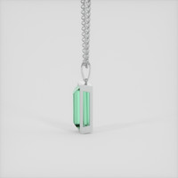 3.94 Ct. Emerald Pendant, Silver 3