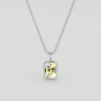 2.01 Ct. Yellow Sapphire Pendant, 10K White Gold 1