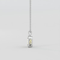 2.01 Ct. Yellow Sapphire Pendant, 10K White Gold 3