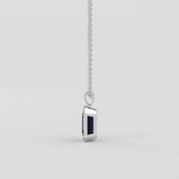 2.64 Ct. Blue Sapphire Pendant, 10K White Gold 3