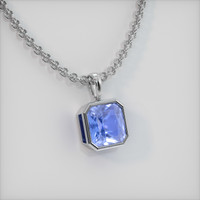 5.03 Ct. Sapphire Pendant, 14K White Gold 2