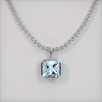 2.78 Ct. Gemstone Pendant, 14K White Gold 1