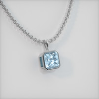 2.78 Ct. Gemstone Pendant, 14K White Gold 2