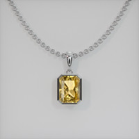 1.68 Ct. Gemstone Pendant, 14K White Gold 1