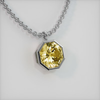 11.85 Ct. Gemstone Pendant, 14K White Gold 2