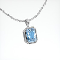 2.84 Ct. Gemstone Pendant, 14K White Gold 2