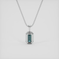 1.12 Ct. Alexandrite Pendant, 14K White Gold 4