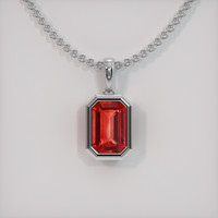 0.66 Ct. Gemstone Pendant, 14K White Gold 1