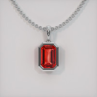 0.66 Ct. Gemstone Pendant, 14K White Gold 1