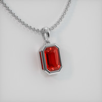 0.66 Ct. Gemstone Pendant, 14K White Gold 2