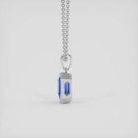 1.01 Ct. Blue Sapphire Pendant, 14K White Gold 3