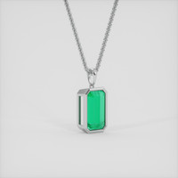 5.91 Ct. Emerald Pendant, 18K White Gold 2