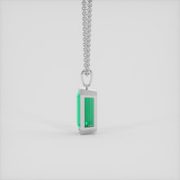 5.91 Ct. Emerald Pendant, 18K White Gold 3