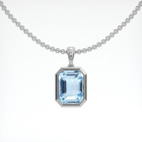 2.84 Ct. Gemstone Pendant, 18K White Gold 1