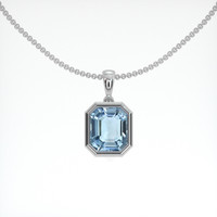 1.94 Ct. Gemstone Pendant, 18K White Gold 1