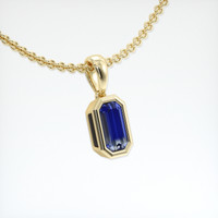 0.96 Ct. Bi Color Sapphire Pendant, 14K Yellow Gold 2