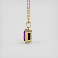 2.06 Ct. Purple Sapphire Pendant, 14K Yellow Gold 3