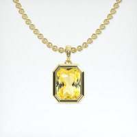 2.72 Ct. Sapphire Pendant, 14K Yellow Gold 1
