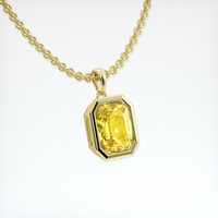 2.72 Ct. Sapphire Pendant, 14K Yellow Gold 2