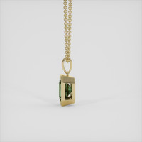 0.74 Ct. Bluish Green Sapphire Pendant, 14K Yellow Gold 3