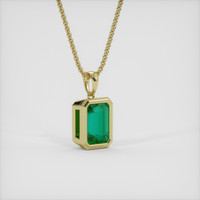 1.15 Ct. Emerald Pendant, 18K Yellow Gold 2