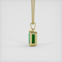 1.15 Ct. Emerald Pendant, 18K Yellow Gold 3