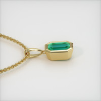 1.19 Ct. Emerald Pendant, 18K Yellow Gold 3
