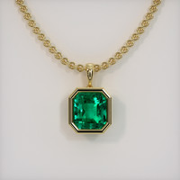 2.57 Ct. Emerald Pendant, 18K Yellow Gold 1