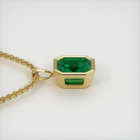 2.57 Ct. Emerald Pendant, 18K Yellow Gold 3