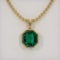 4.85 Ct. Emerald Pendant, 18K Yellow Gold 1
