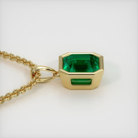 4.25 Ct. Emerald Pendant, 18K Yellow Gold 3