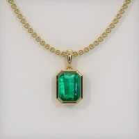 1.86 Ct. Emerald Pendant, 18K Yellow Gold 1