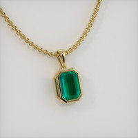 1.86 Ct. Emerald Pendant, 18K Yellow Gold 2